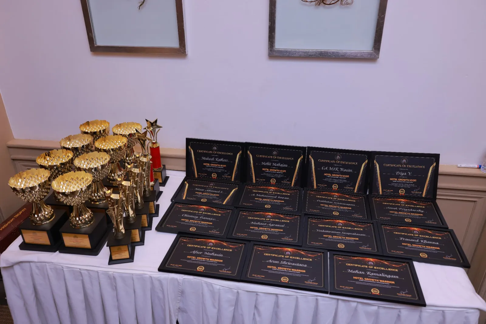 Trophies before the awards