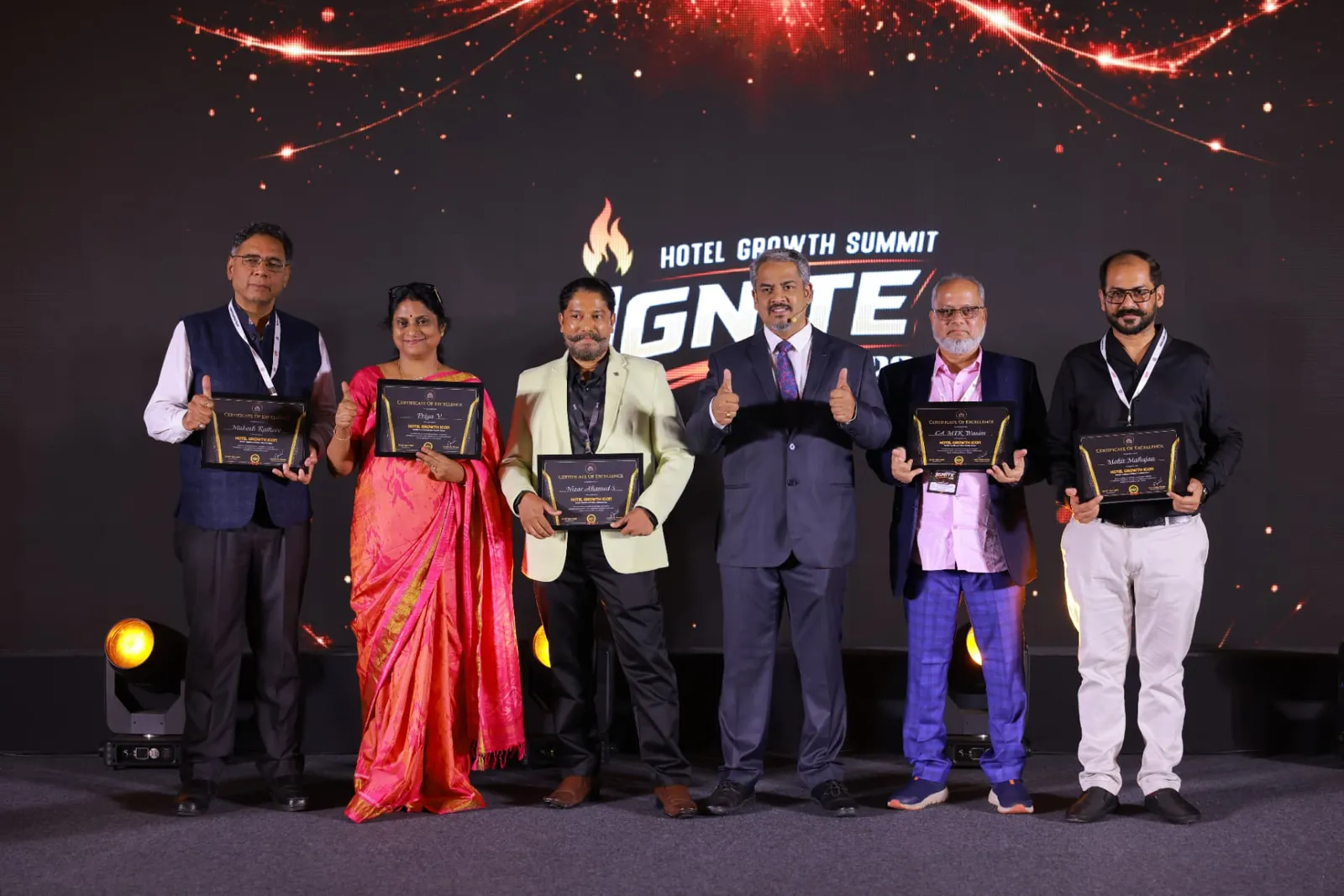 Award recipients with Arun