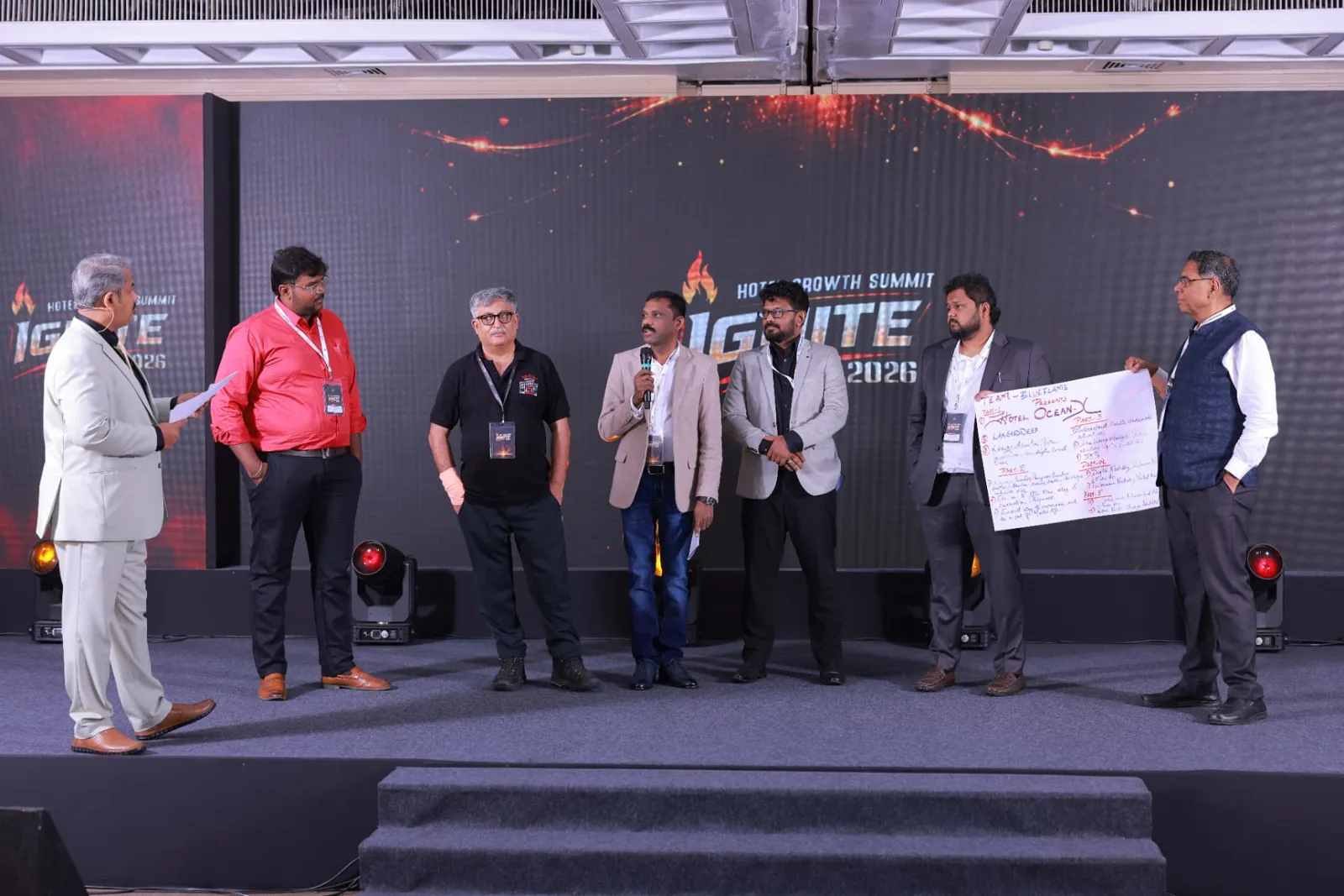 Team presenting an action plan